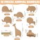 Qunclay Wooden Animal Cabinet Knobs Decorative Wood Dresser Knobs with Screws Dresser Pulls Wood Marine Woodland Animals Knobs Furniture Knobs Nursery Drawer Handles for Decor (Zoo, 12 Set