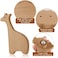 Qunclay Wooden Animal Cabinet Knobs Decorative Wood Dresser Knobs with Screws Dresser Pulls Wood Marine Woodland Animals Knobs Furniture Knobs Nursery Drawer Handles for Decor (Zoo, 12 Set