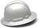 Ridgeline Pyramex Full Brim Hard Hat, 4-Point Ratchet Suspension, Shiny White Graphite Pattern