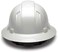 Ridgeline Pyramex Full Brim Hard Hat, 4-Point Ratchet Suspension, Shiny White Graphite Pattern