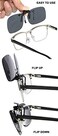 نظارات شمسية بمشبك من Success Eyewear، قابلة للطي، مستقطبة، تُثبت على النظارات الطبية، مع حافظة مرفقة.