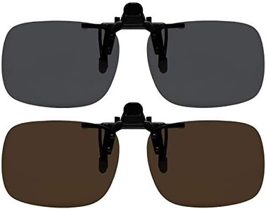 نظارات شمسية بمشبك من Success Eyewear، قابلة للطي، مستقطبة، تُثبت على النظارات الطبية، مع حافظة مرفقة.