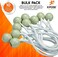 Xpose Safety Bungee Ball Cords 6" 10 Pack Heavy Duty White Stretch Rope with Ball Ties for Canopies, Tarps, Walls, Cable Organization