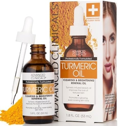 Advanced Clinicals Turmeric Oil For Face Antioxidant Formula With Rose Extract And Jojoba Oil For Dry Skin Redness And Skin Blemishes 1.8 Ounce Multi