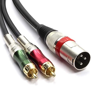 SiYear SiYear XLR Male to 2 x Phono RCA Plug Adapter Y Splitter Patch Cable, 1 XLR Male 3 Pin to Dual RCA Male Plug Stereo Audio Cable Connector(1.5 Meters