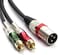 SiYear SiYear XLR Male to 2 x Phono RCA Plug Adapter Y Splitter Patch Cable, 1 XLR Male 3 Pin to Dual RCA Male Plug Stereo Audio Cable Connector(1.5 Meters