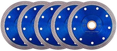 شفرات منشار ماسية رفيعة للغاية من جويوندر (11 سم - أزرق (5 قطع) - 11 سم لقطع بلاط البورسلين والجرانيت والرخام والسيراميك (11 سم - أزرق (5 قطع...