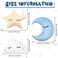 Chunful 3 Pcs Children Moon Star Cloud Cushion Soft Plush Cloud Shaped Pillow Stuffed Stars and Moon Nursery Decor Home Decor for Bedroom Crib Party Supplies