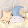 Chunful 3 Pcs Children Moon Star Cloud Cushion Soft Plush Cloud Shaped Pillow Stuffed Stars and Moon Nursery Decor Home Decor for Bedroom Crib Party Supplies