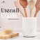 Radicaln Marble Utensil Holder 6.5'' Inches White Utensil Holder for Kitchen Utensils Set Spoon HolderCrock Kitchen Tools for Cooking Countertop Spatula Set