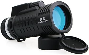 SVBONY SV42 Monocular Telescope Built-in Compass Rangefinder, 8x42 Monocular Compact, Pocket Monocular, Single Hand Focus for Bird Watching, Hunting, Camping, Waterproof Scope