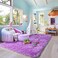 PAGISOFE Soft Fuzzy Purple Area Rugs for Kids Room Girls Bedroom Fluffy Floor Rugs Shag for Dorm Baby Nursery Fur Rugs Cute Plush Rug Decorative Accent Rug Thick Shaggy Carpet 4' x 5',（Purple
