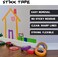 STIKK 3 pk 1" inch x 60yd Black Painters Tape 14 Day Easy Removal Trim Edge Finishing Decorative Marking Masking Tape (.94 in 24MM