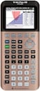 آلة حاسبة بيانية ملونة من تكساس إنسترومنتس طراز TI-84 Plus CE، لون ذهبي وردي (معدني)