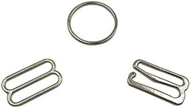 zqmall 30 Set Bra Sliders and Rings - Metal Lingerie Hardware Sewing Clips Clasp Hooks for Bra Strap Sewing Accessories (10mm