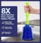 Luigi's Large Sink and Drain Plunger for Kitchens, Bathrooms, Sinks, Baths, Waste Pipes and Showers. Heavy Duty, Powerful, Commercial Style 'Plumbers Plunger' with Large Bellows