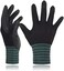 DEX FIT FN320 Gardening Gloves, Comfortable and Stretchy, Super Grip, Durable Nitrile Foam, Thin Lightweight Nylon, Machine Washable, Black 8(M3 Pairs