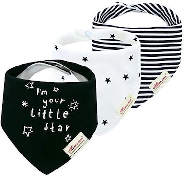 JN&amp;LULU JNLULU 3-Pack Newborn Baby Bibs Baby Bandana Drool Bibs for Drooling and Teething,Organic Cotton Bibs for Baby Gifts
