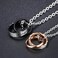 MAXVIN Matching Necklace For Couples Titanium Promise Love Stainless Steel Pendant Necklaces for Him,Her Jewelry Set Gifts for Anniversary