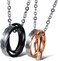 MAXVIN Matching Necklace For Couples Titanium Promise Love Stainless Steel Pendant Necklaces for Him,Her Jewelry Set Gifts for Anniversary