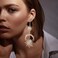 Exaggerated Luxury Sun Moon Stars Drop Earrings Rhinestone Punk Earrings for Women Jewelry Golden Boho Vintage Earrings