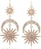 Exaggerated Luxury Sun Moon Stars Drop Earrings Rhinestone Punk Earrings for Women Jewelry Golden Boho Vintage Earrings