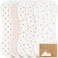 KeaBabies 5-Pack Muslin Burp Cloths for Baby Boys and Girls - Organic Baby Burp Cloth, Viscose Derived from Bamboo Cotton Baby Washcloths, Burp Rags, Large Neutral Burp Clothes for Newborn (Petals