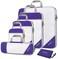 Gonex Compression Packing Cubes, Extensible Storage Mesh Bags Organizers, 6 PCS Purple, LMSXSSlimLaundry Bag