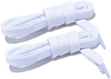 Curtual Wide Flat Athletic Shoelaces with Wide Shoelaces Flat Shoe Laces [2 Pairs] [8 Color][8 Size] for Sneakers and Shoes