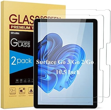 SPARIN [2 Pack] Surface Go Screen Protector, [Tempered Glass] [High Responsive] [Scratch Resistant] Screen Protector for Microsoft Surface Go (10 Inch, 2018 Release