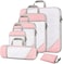 Gonex Compression Packing Cubes, Extensible Storage Mesh Bags Organizers, 6 PCS Pink, LMSXSSlimLaundry Bag
