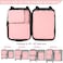 Gonex Compression Packing Cubes, 4pcs Expandable Storage Travel Luggage Bags Organizers (Pink