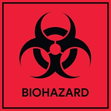Sutter Signs Biohazard Stickers Signs (Pack of 10Decals for Labs, Hospitals, and Industrial Use by
