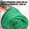 Wellmax Diamond Braid Nylon Rope - 3/8 Inch by 50 Feet Green Color - Extra Strength, Sunlight and Weather Resistant - Heavy Duty Construction