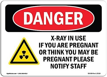 SignMission OSHA Danger Sign - X-Ray In Use If You Are PregnantRigid Plastic SignProtect Your Business, Construction Site, WarehouseShop Area Made in The USA