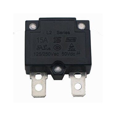 WELLYE 2Pcs 15A 125/250Vac 50Vdc Automatic Reset Relay Fuse Therma Switch Circuit Breaker Current Overload Protector Kids Power Wheels Accessories