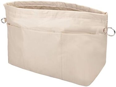 Vercord Purse Organizer Insert Bag Tote Handbags Pocketbook Inserts Organizers Zipper 11 Pockets Beige Medium