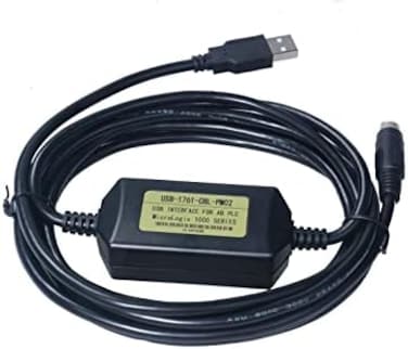 Washinglee Programming Cable Compatible for Allen Bradley PLC Micrologix 1000 1100 1200 1400 1500 Series, for 1761-CBL-PM02 Replacement, 6 FT