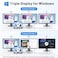Selore&amp;S-Global USB C Docking Station Dual Monitor, 9 in 1 USB C Triple Display Docking Station to Dual HDMI Adapter Displayport SD TF Card Reader 2USB 2.0, 1 USB 3.0, 100W PD for USB C Thunderbolt 3