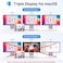 Selore&amp;S-Global USB C Docking Station Dual Monitor, 9 in 1 USB C Triple Display Docking Station to Dual HDMI Adapter Displayport SD TF Card Reader 2USB 2.0, 1 USB 3.0, 100W PD for USB C Thunderbolt 3