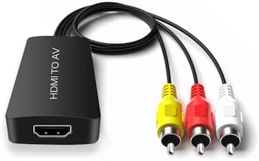 Dingsun HDMI to RCA/AV Adapter, Supports PAL/NTSC, Up to 1080P, Compatible with Roku/Fire Stick/PS4/Xbox/Old TVs/Projector/CCTV Monitor