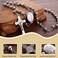 CaleesLLC 30" Stainless Steel Rosary Beads Necklace 6mm Silver Color with Jesus Christ Crucifix Cross