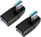 Oxsubor USB 3.0 Adapter 90 Degree Male to Female Coupler Connector Plug Left Right Up Down Angle (USB 3.0 Adapter Right 2PCS