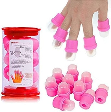 Tvoip 10 PCS Nail Soaker Cap for Acrylic Nail Remover, Gel Polish Nail Off Remover Cleaner Wrap Clip Cap Tool