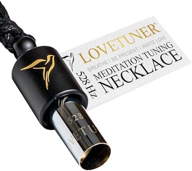 LOVETUNER - 528 hz Frequency of Love Meditation Tuning NecklaceMindfulness Device for AnxietyStress Relief (Silver Ball Chain