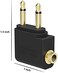 SAISN Headphones Adapter 3.5 mm Airplane Airline Travel Headphone Jack Audio Adapters Converter (5 Pack, Golden Plated