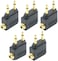 SAISN Headphones Adapter 3.5 mm Airplane Airline Travel Headphone Jack Audio Adapters Converter (5 Pack, Golden Plated