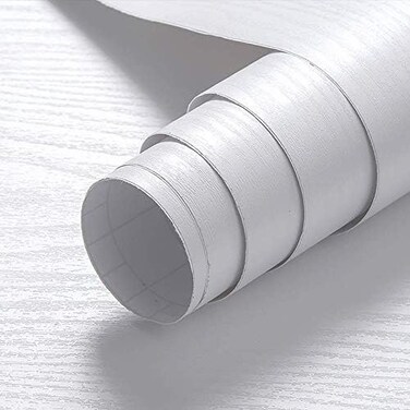 Oxdigi White Wood Contact Paper - 23.6 x 196 Inches - Self-Adhesive, Removable and Waterproof - Ideal Peel and Stick Wallpaper for Cabinet, Countertop, Desktop, Rental Property, Kitchen