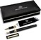 Dryden Designs Fountain Pen Fine Nib, Includes Gift Box and Ink Refill Converter, Classic Writing Tool [Intense Black] for Left and Right Handed