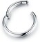 NewZenro 8Pcs Surgical Stainless Steel 16G Sleeper Cartilage Daith Tiny Small Hoop Earrings Mini Septum Hinged Clicker Nose Ring for Women Men Girls Helix Tragus Piercings 8mm 10mm Set Silver